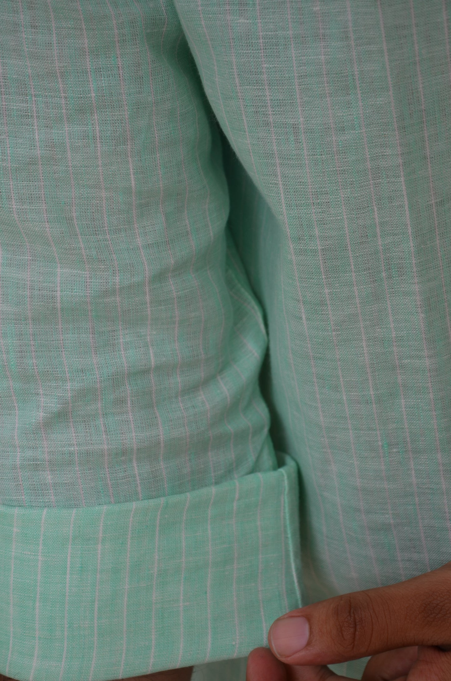 Aqua Horizon Linen shirt | Mint Green linen shirt with white stripes | Linen Shirt | Linen Shirt for men | Linin  | Linen | pure linen |  Linen fabric | Linen weave | Linen shirt for men |