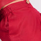 Cherry Red Flat Front Linen Pants