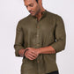 Forest Green Chinese Collar Shirt