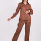 Mocha Brown Linen Co-Ord Set - Includes Pair of Pants and Full Sleeves Shirt