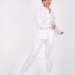 Pearl White Linen Co-Ord Set - Includes Pair of Pants and Full Sleeves Shirt