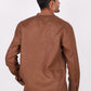 Mocha Brown Chinese Collar Shirt