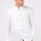 Pearl White Chinese Collar Shirt