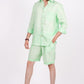 Kiwi Green Co-ord Set- Includes Pair of Shorts and Regular Collar shirt