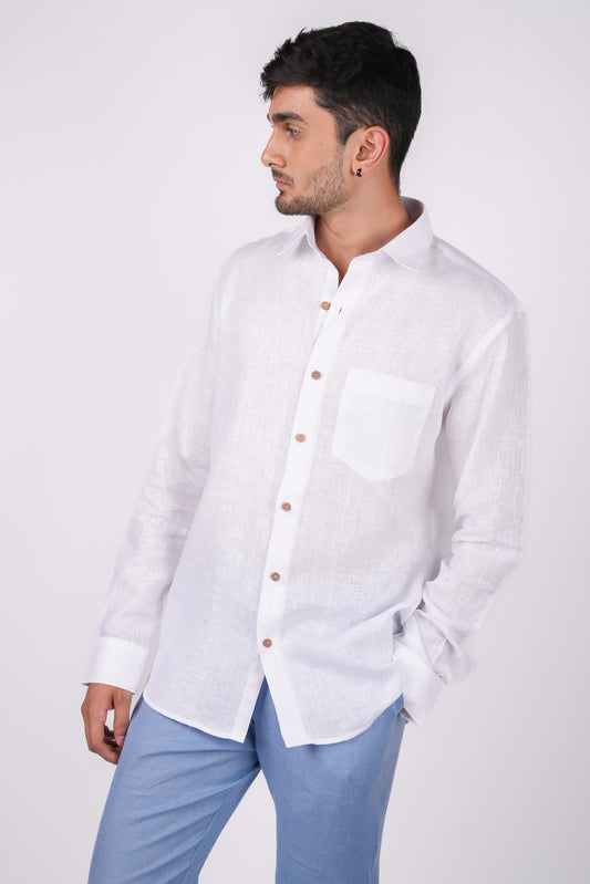 Pearl White Regular Collar Shirt