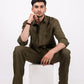 Forest Green Co-ord Set- Includes Pair of Pants and Regular Collar shirt