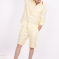 Sunshine Yellow Co-ord Set- Includes Pair of Shorts and Regular Collar shirt