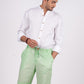 Kiwi Green Linen Shorts