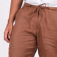 Mocha Brown Linen Shorts