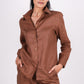 Mocha Brown Linen Co-Ord Set - Includes Pair of Pants and Full Sleeves Shirt