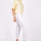 Sunshine Yellow Linen Drooping Shoulder Shirt