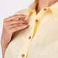 Sunshine Yellow Linen Drooping Shoulder Shirt