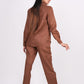 Mocha Brown Linen Co-Ord Set - Includes Pair of Pants and Full Sleeves Shirt