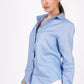 Ocean Blue Full Sleeves Spread Collar Linen Shirt