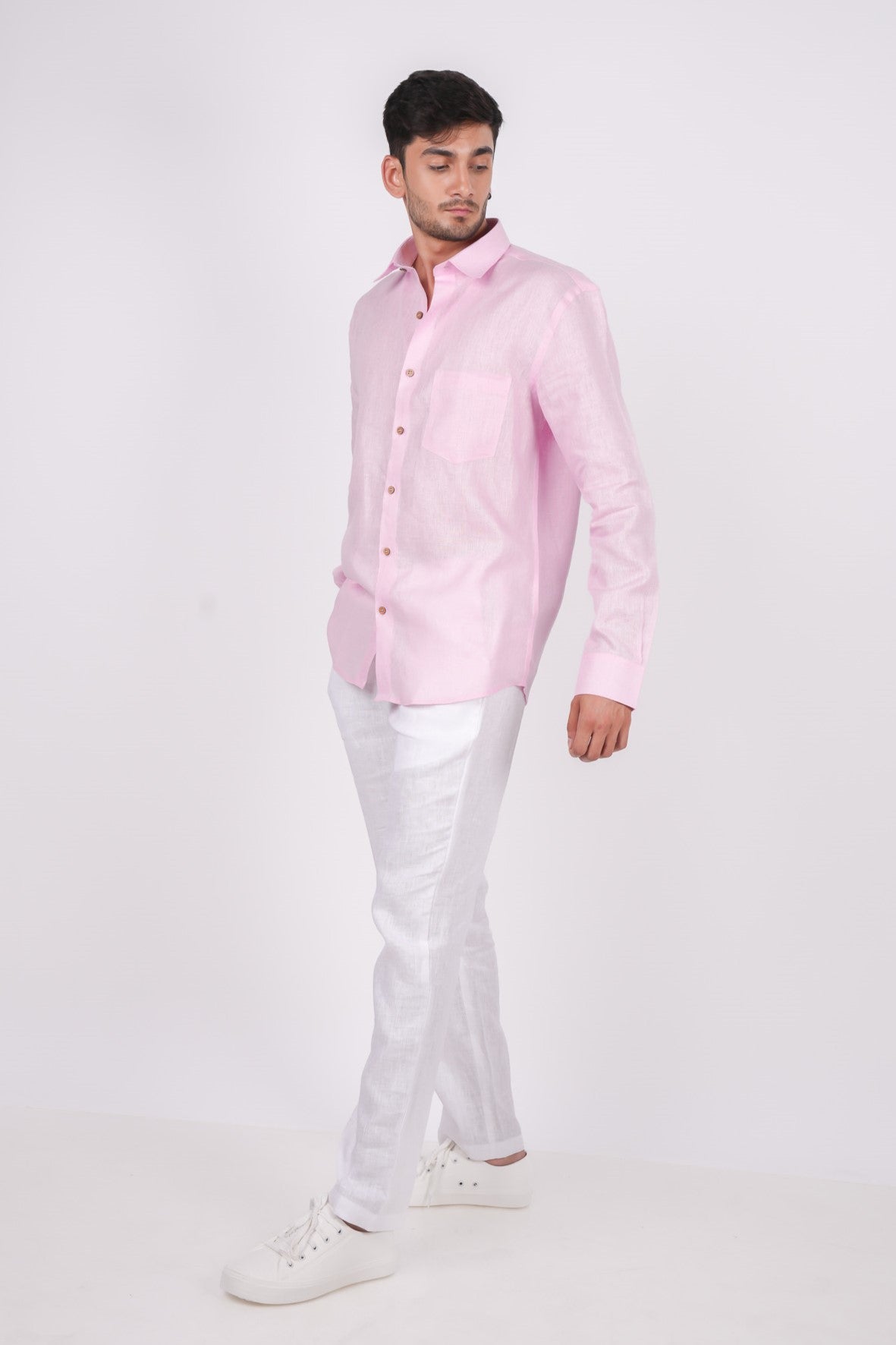 Baby Pink Regular Collar Shirt