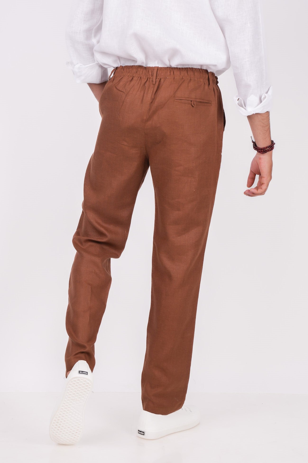 Mocha Brown Linen Pants