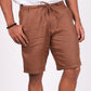 Mocha Brown Linen Shorts