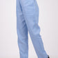 Ocean Blue Flat Front Linen Pants