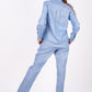 Ocean Blue Linen Co-Ord Set - Includes Pair of Pants and Full Sleeves Shirt