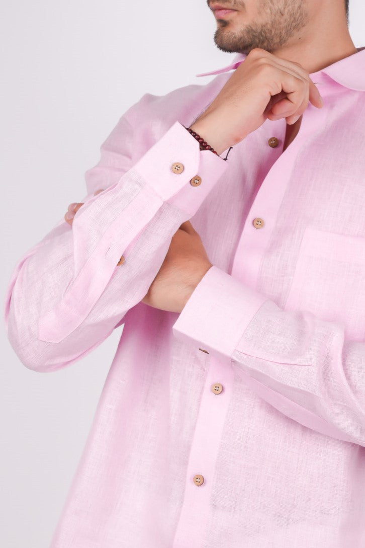 Baby Pink Regular Collar Shirt