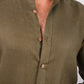 Forest Green Chinese Collar Shirt