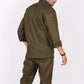 Forest Green Co-ord Set- Includes Pair of Pants and Regular Collar shirt