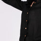 Midnight Black Linen Co-Ord Set - Includes Pair of Pants and Full Sleeves Shirt