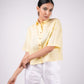 Sunshine Yellow Linen Drooping Shoulder Shirt